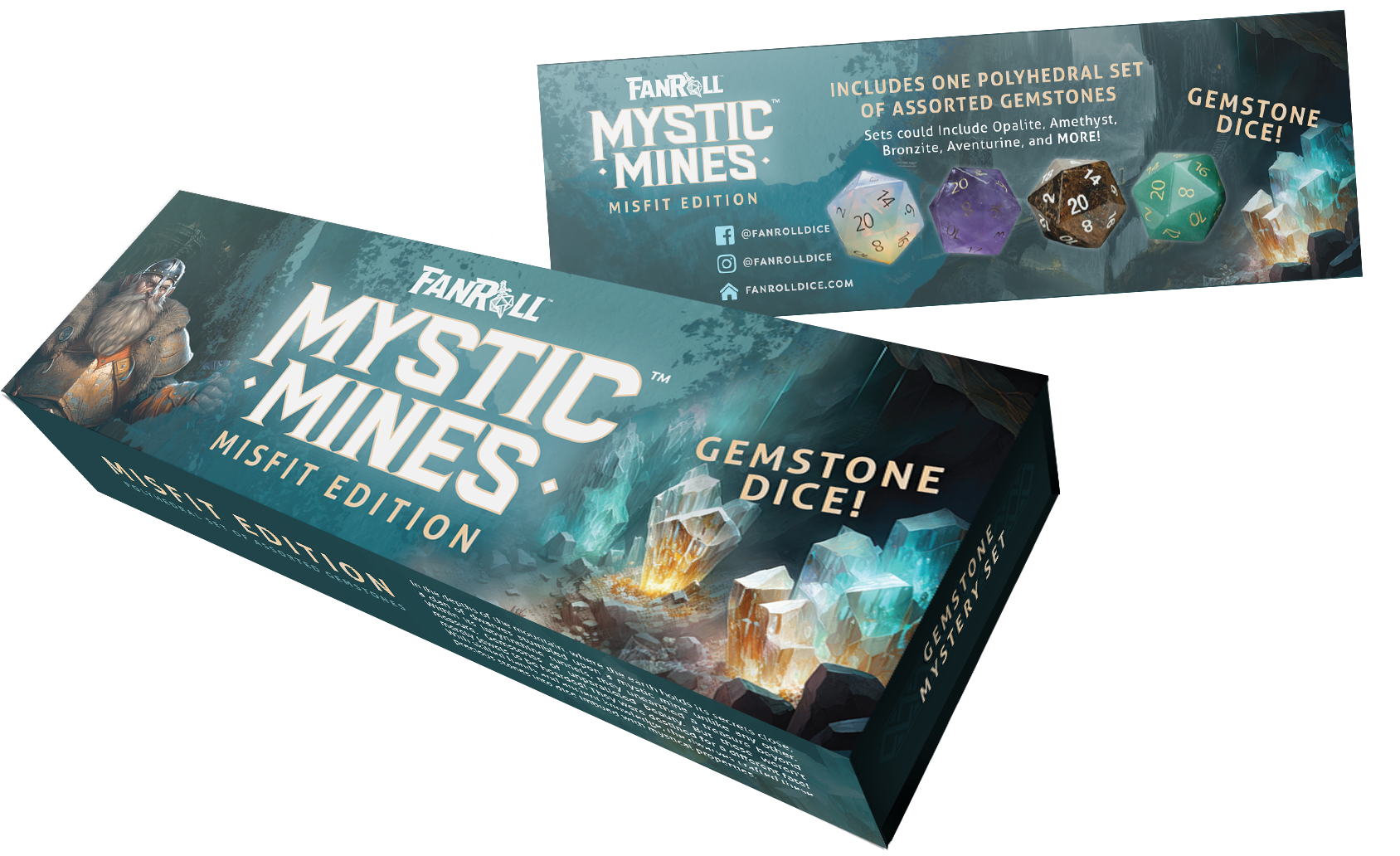 Fanroll: Misfit Gemstone Mystic Mines Dice Set 