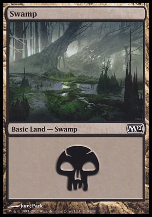 Magic: 2012 Core Set 240: Swamp - Foil 