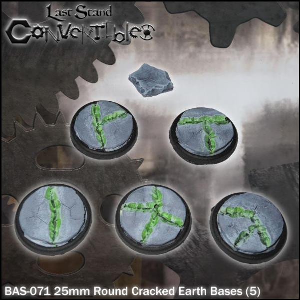 Last Stand Convertibles: Round 25mm: Cracked Earth (5) 