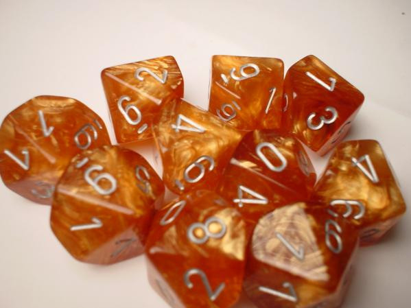 Chessex (27213): D10: Leaf: Copper/Steel 