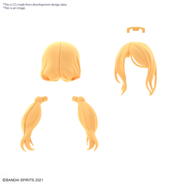 30 Minute Sisters: Option Hair Style Parts Vol. 8 Pigtails 6 (Colour Yellow 1) 
