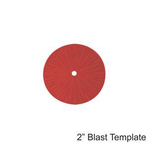 4Ground Miniatures: Tokens & Templates: 2 Blast Template (Red) 