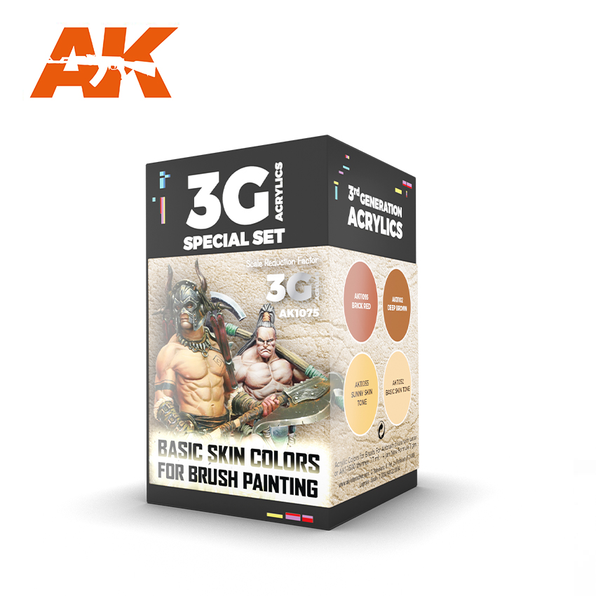 AK-Interactive 3G Wargame Color Set: Basic Skin Colors 