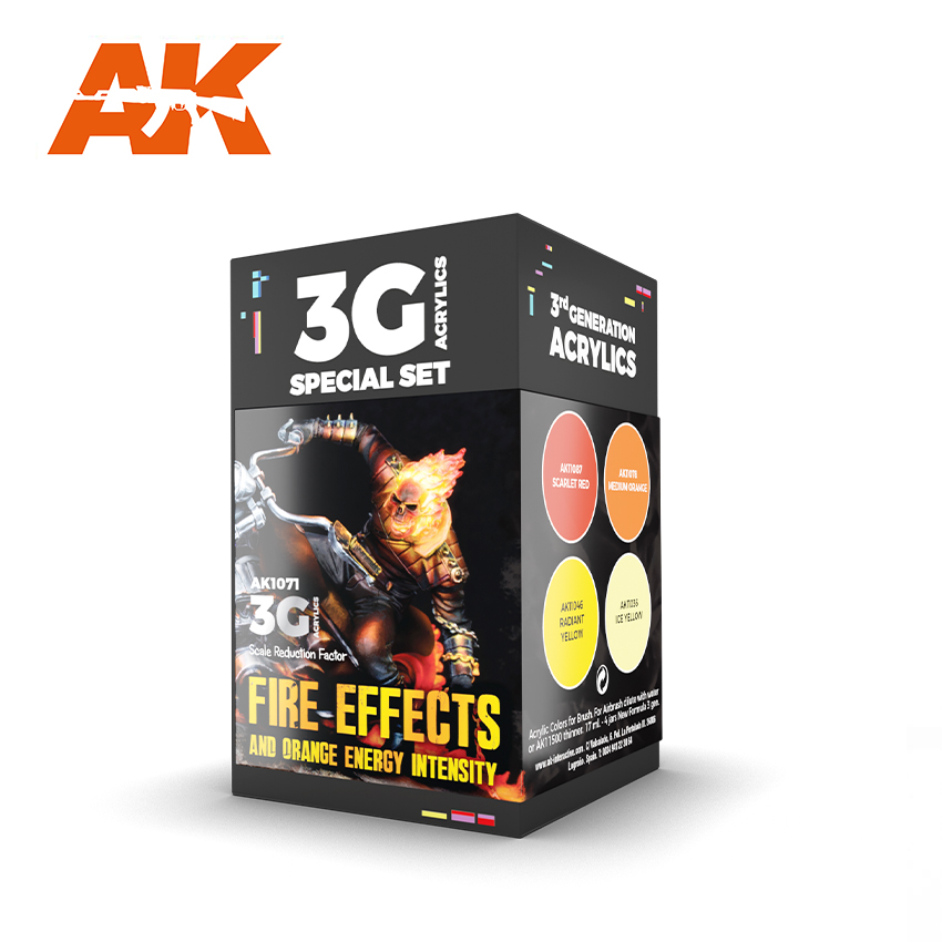 AK-Interactive 3G Wargame Color Set: Fire Effects 