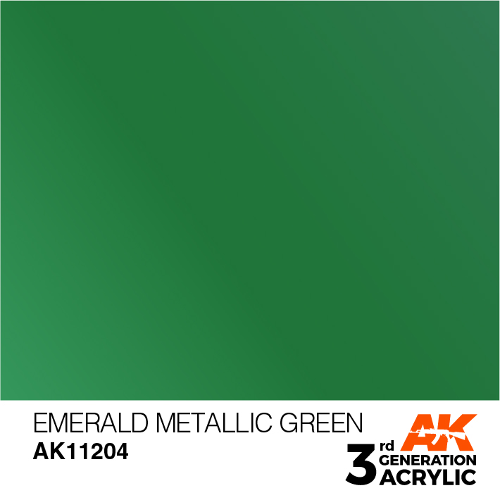 AK-Interactive 3rd Gen Paints: Emerald Metallic Green 