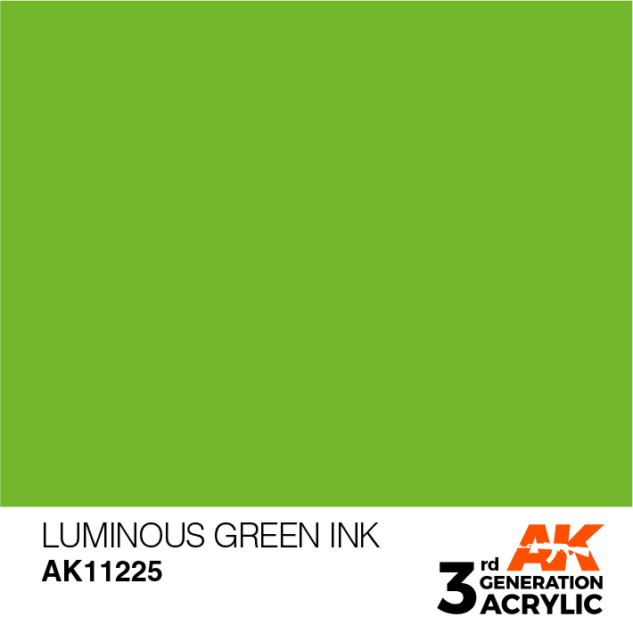AK-Interactive 3rd Gen Paints: Luminous Green Ink 
