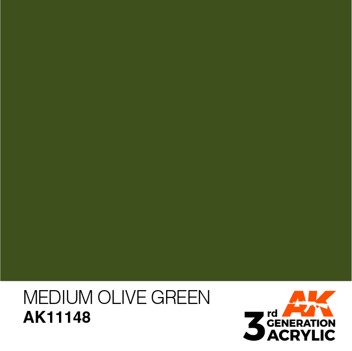 AK-Interactive 3rd Gen Paints: Medium Olive Green 