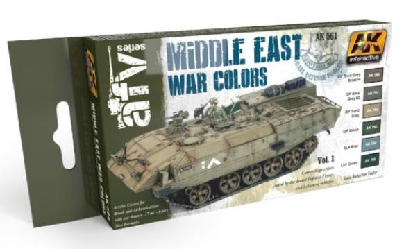 AK-Interactive AFV Series: Set- Middle East War Colors Vol.1 