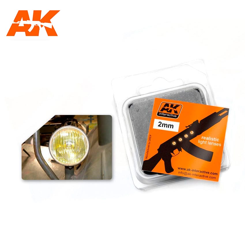 AK Interactive: Light Lenses- Amber 2mm 
