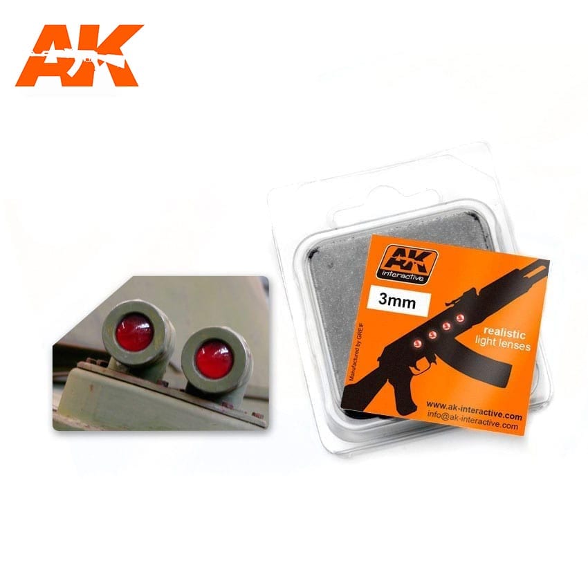 AK Interactive: Light Lenses- Red 3mm 