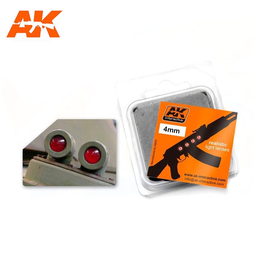 AK Interactive: Light Lenses- Red 4mm 