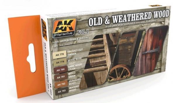 AK-Interactive Set: Old & Weathered Wood Vol.1 