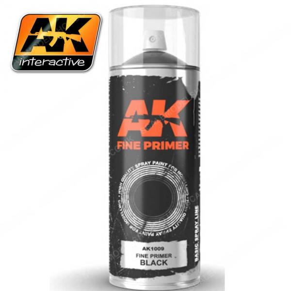 AK-Interactive Spray: Fine Primer Black (200ml) 