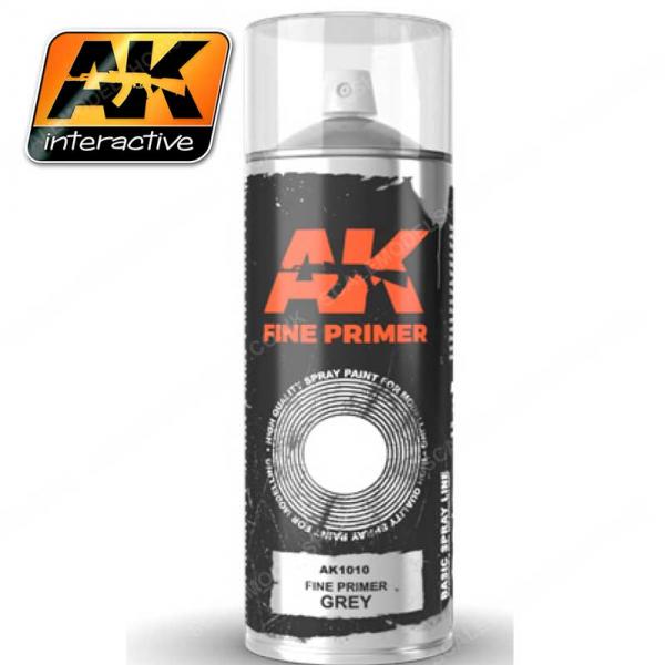 AK-Interactive Spray: Fine Primer Grey (200ml) 
