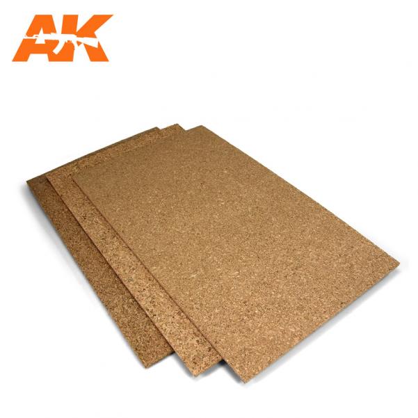 AK-Interactive Texture: Cork Sheet – FINE grained 200x290x6mm 