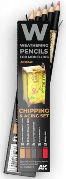 AK-Interactive Weathering Pencils: Chipping & Aging Set 