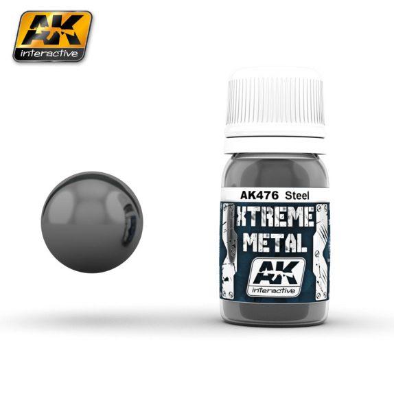AK-Interactive Xtreme Metal: Steel (30ml) 