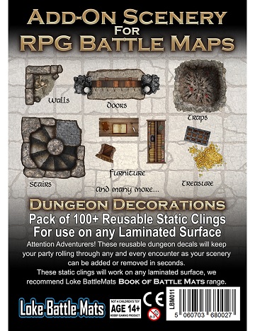Add On Scenery for RPG Battle Maps: Dungeon Decor 