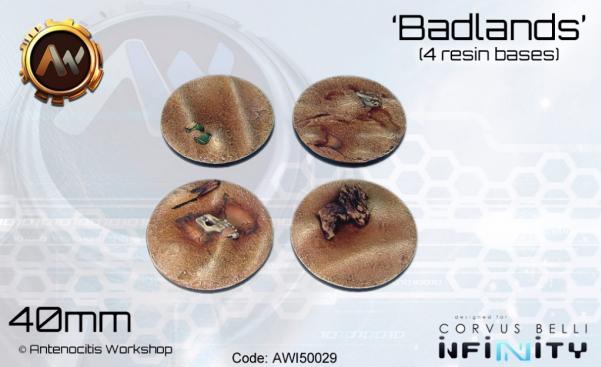 Antenocitis Workshop: Badlands Bases 40mm 