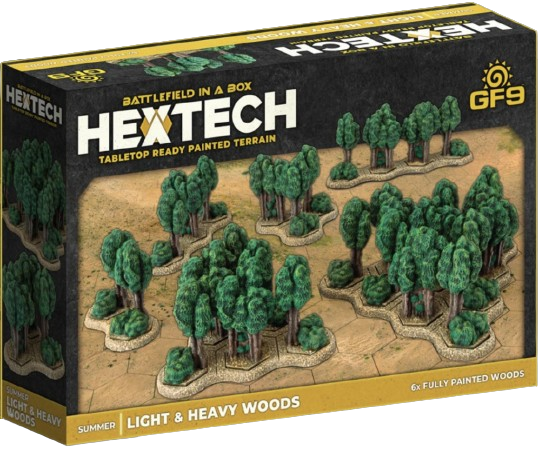 Battlefield in a Box: Hextech: Summer Light and Heavy Woods (x6 Green) 