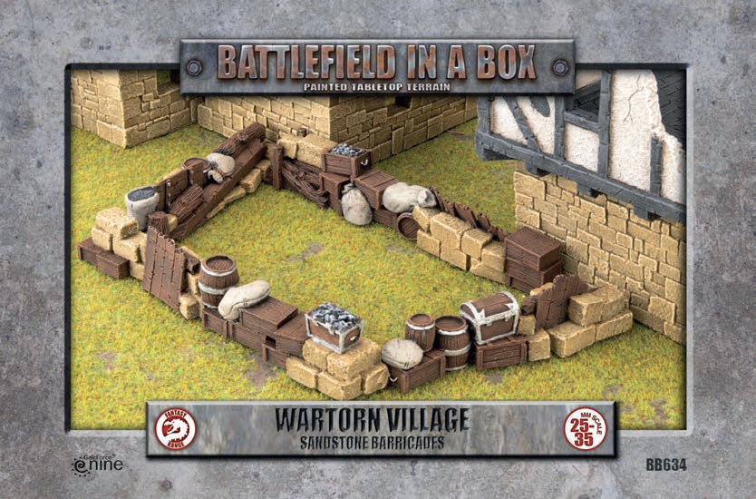 Battlefield in a Box: Wartorn Sandstone Barricades 