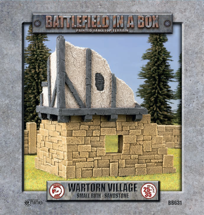 Battlefield in a Box: Wartorn Village: Small Ruin (Sandstone) 