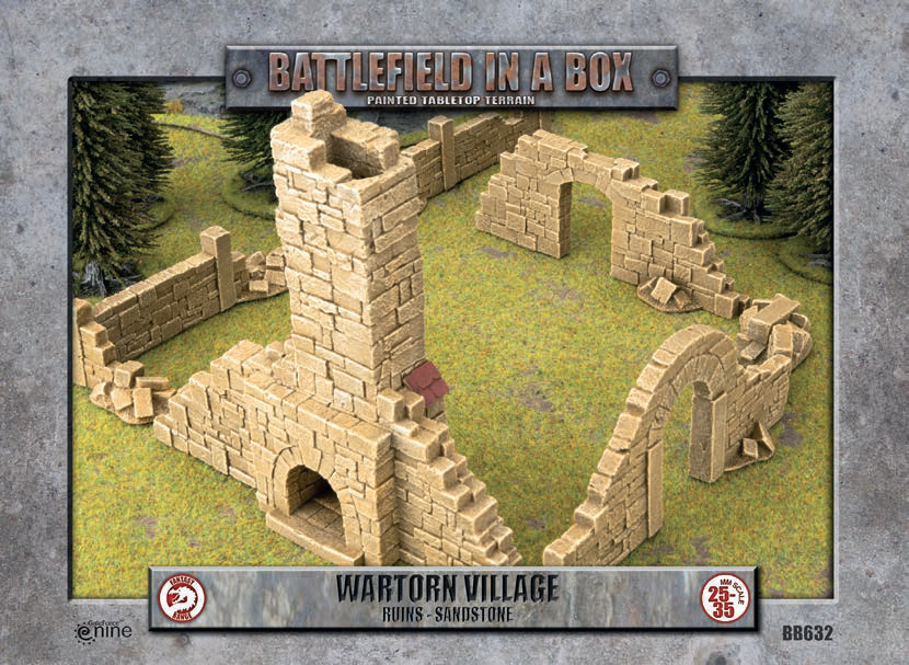 Battlefield in a Box: Wartorn Village: Ruin (Sandstone) 