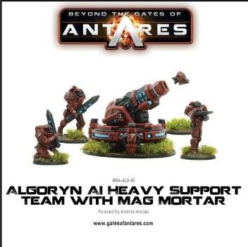 Beyond the Gates of Antares Algoryn: AI Heavy Support Team With Mag Mortar 