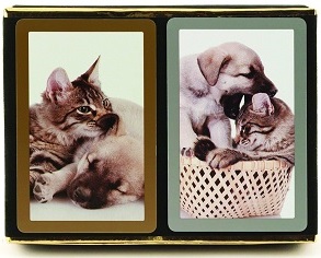 Bicycle Playing Cards: Congress Cat/ Dog Jumbo Index 2 Pack 