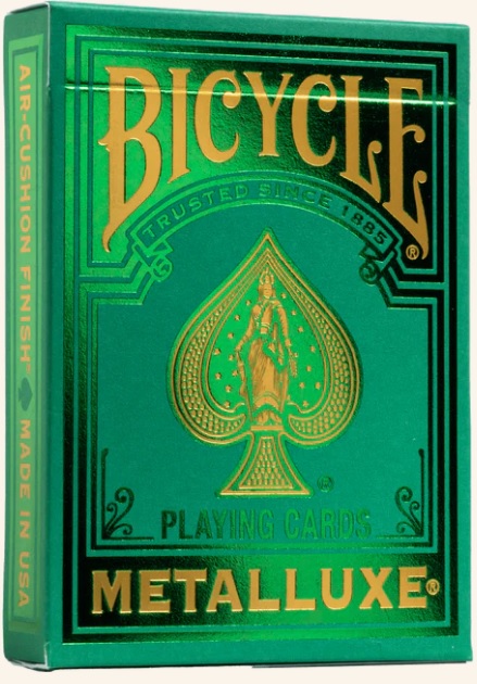 Bicycle Playing Cards: MetalLuxe Holiday Green 