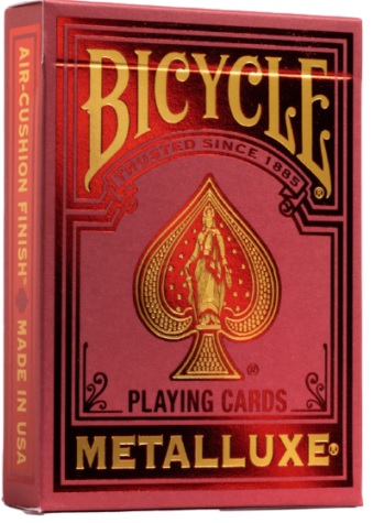 Bicycle Playing Cards: MetalLuxe Holiday Red 