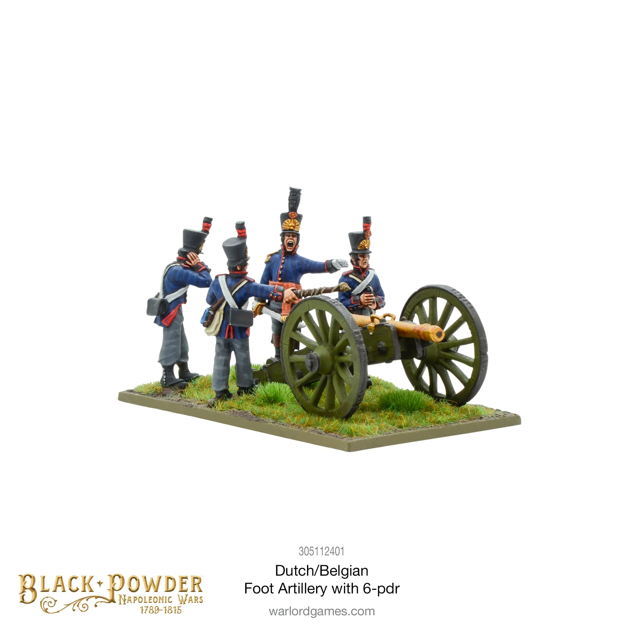 Black Powder Napoleonic Wars: Dutch/Belgian Foot Artillery With 6-Pdr 