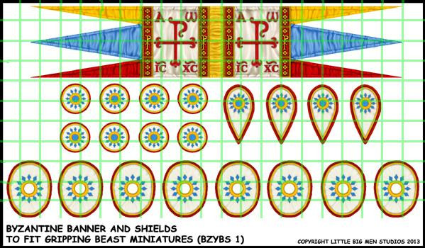 SAGA: Shield Transfers: Byzantine Saga Banner And Shields 