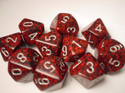 Chessex (25144): D10: Speckled: Silver Volcano 