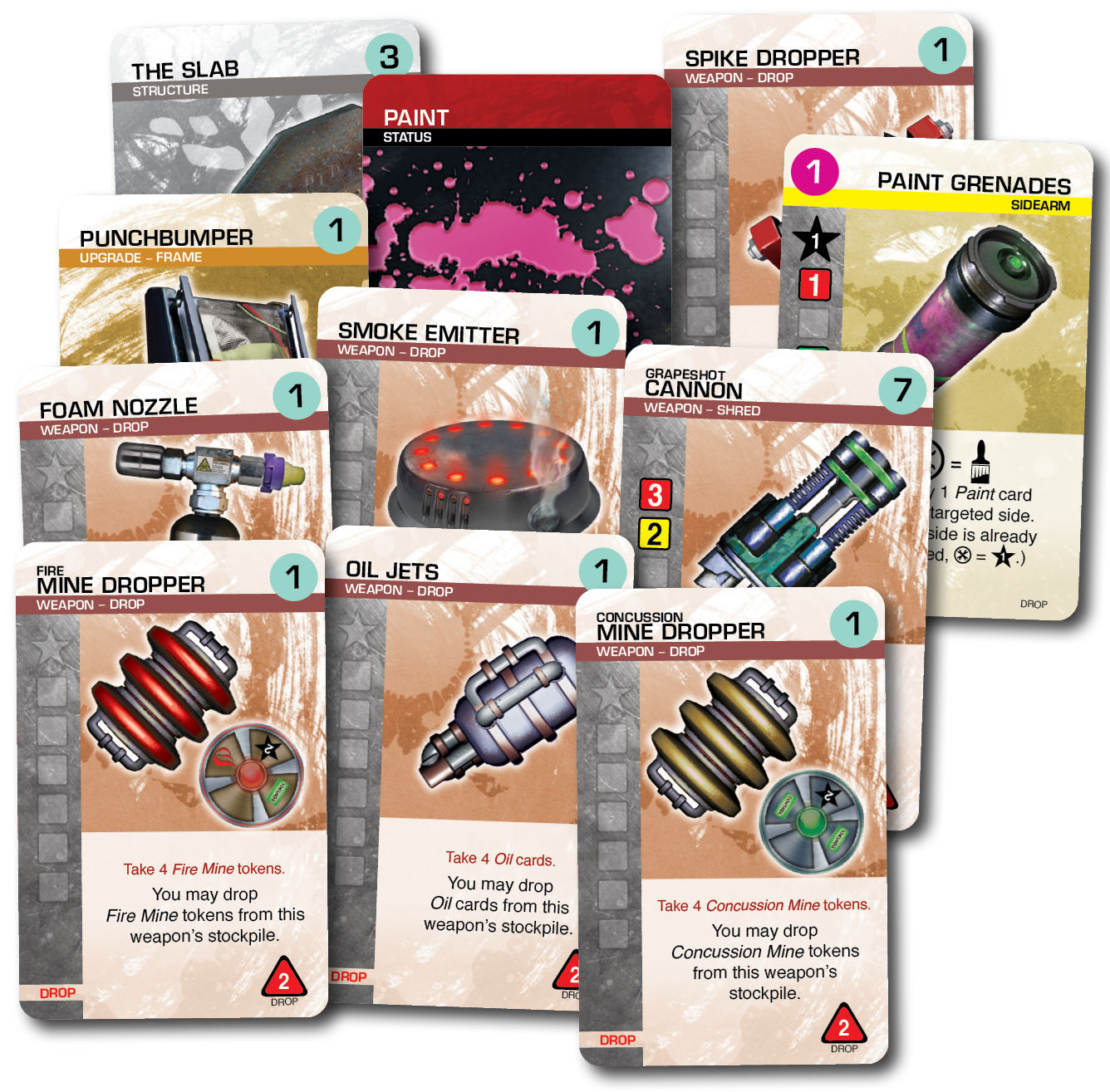 Car Wars: Sixth Edition: Dropped Weapons Pack (12) 