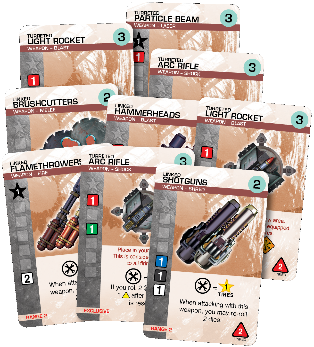 Car Wars: Sixth Edition: Linked Weapons Pack (24) 