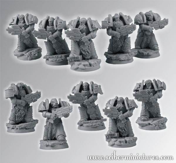 Scibor Monstrous Miniatures: SF Celtic Veteran Squad 