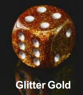 Chessex (27503): Polyhedral 7-Die Set: Glitter: Gold/Silver 