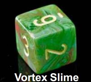 Chessex (27515): Polyhedral 7-Die Set: Vortex: Slime/Yellow 