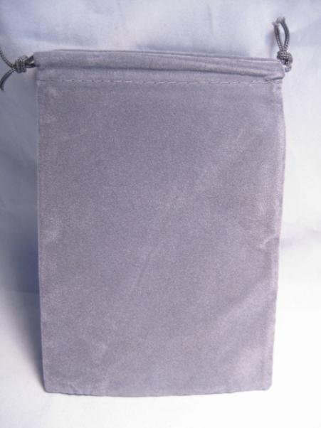 Chessex Velour Dice Bags: Small (4"x6") Grey 