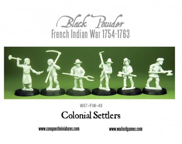 Black Powder: French Indian War 1754-1763: Colonial Settlers 