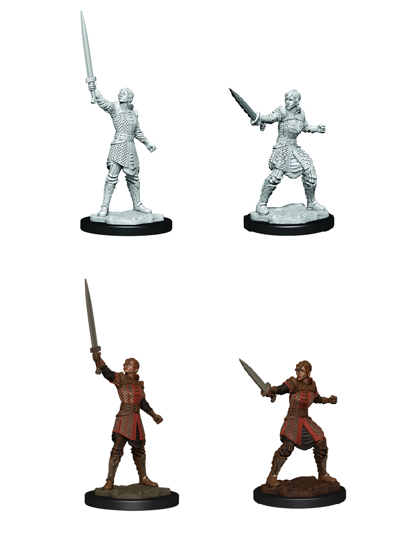Critical Role Unpainted Minis: HUMAN EMPIRE FIGHTER FEMALE 