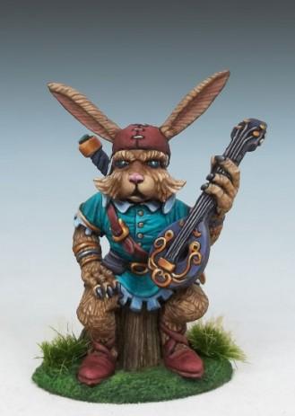 Dark Sword Miniatures: Critter Kingdoms- Rabbit Bard with Lute 