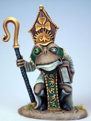 Dark Sword Miniatures: Critter Kingdoms- Frog Bishop 