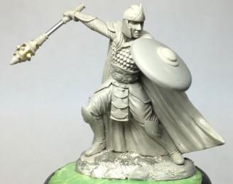 Dark Sword Miniatures: Visions in Fantasy: Male Warrior/Cleric with 3 Weapon Options and Shield (Mace, Sword, Axe) 