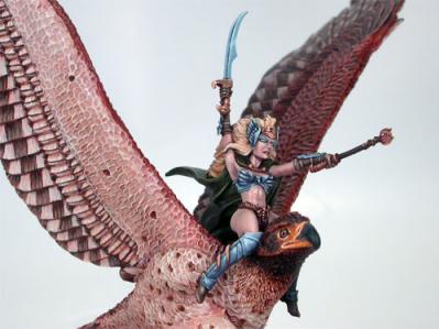 Dark Sword Miniatures: Visions in Fantasy: War Eagle with Female Elven Rider 
