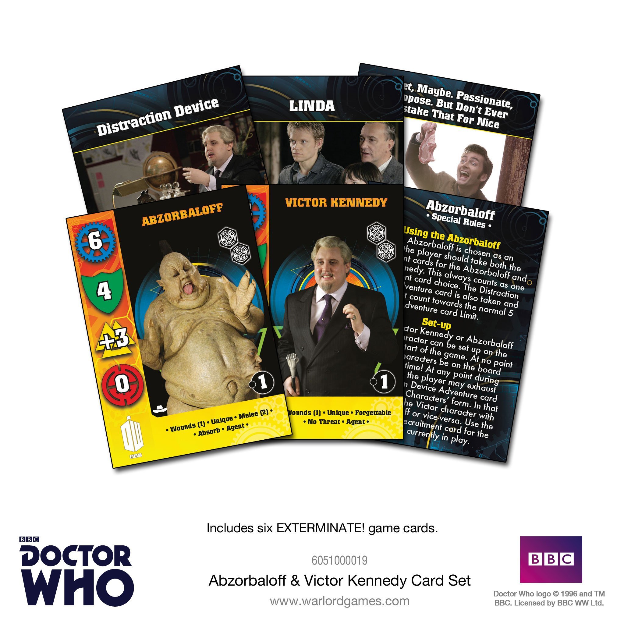 Doctor Who Exterminate: Abzorbaloff & Victor Kennedy Card Set 