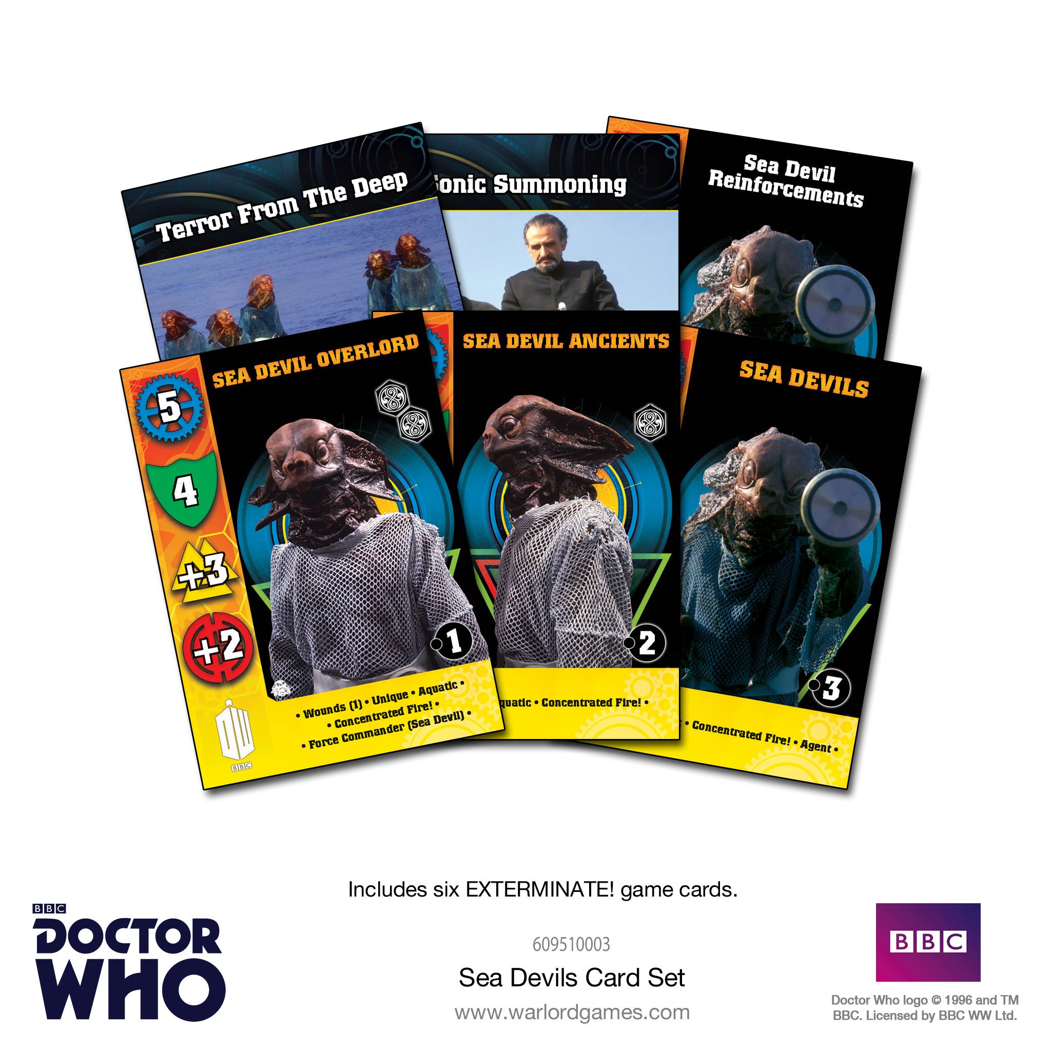 Doctor Who Exterminate: Sea Devils Card Set 