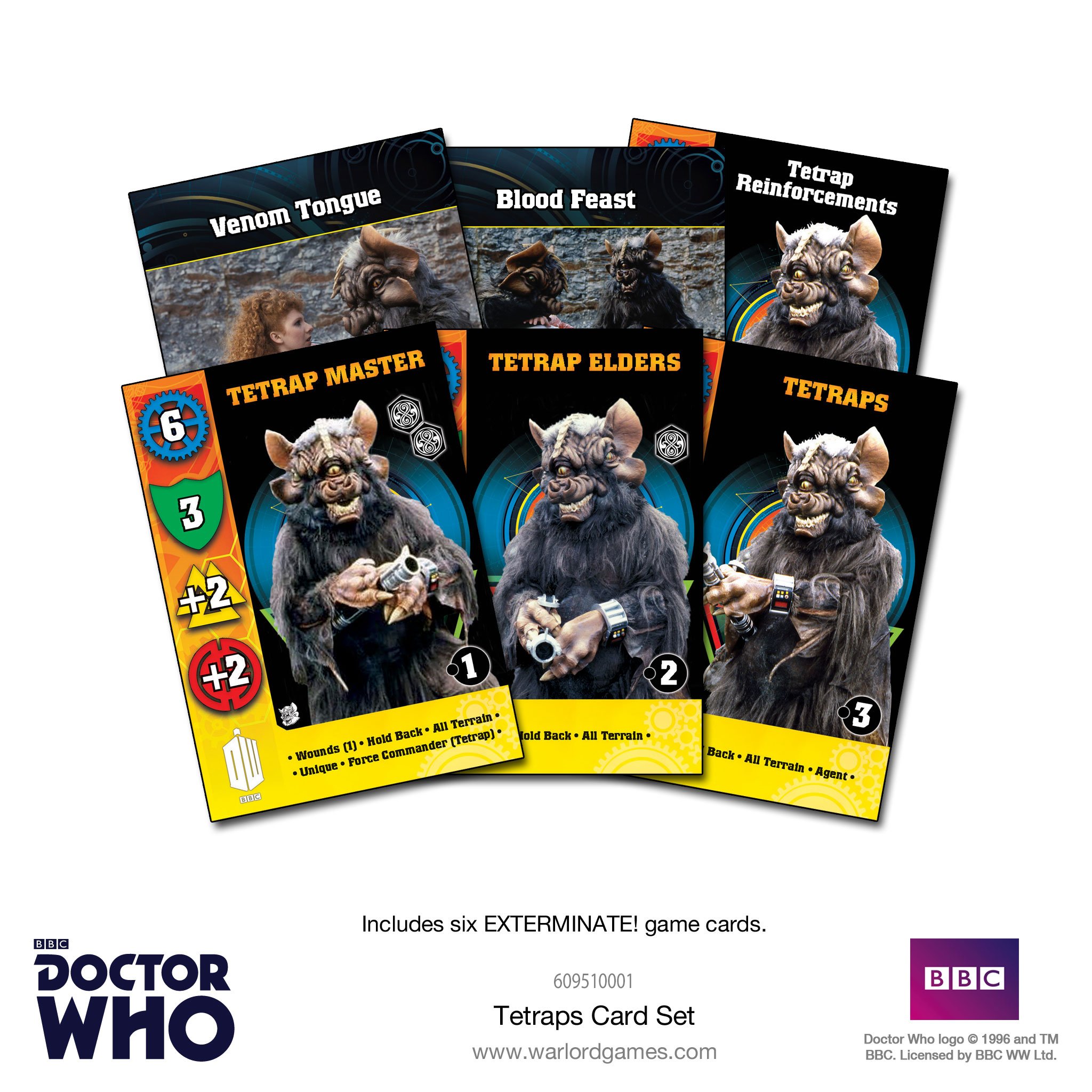 Doctor Who Exterminate: Tetraps Card Set 