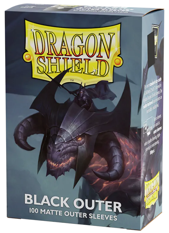 Dragon Shield - Standard Card Sleeves Outer Matte (100): Black 